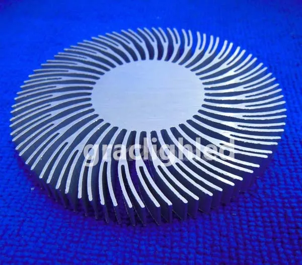 1 шт. 90 мм * 10 круглый спиральный алюминиевый радиатор для Вт мощная светодиодный