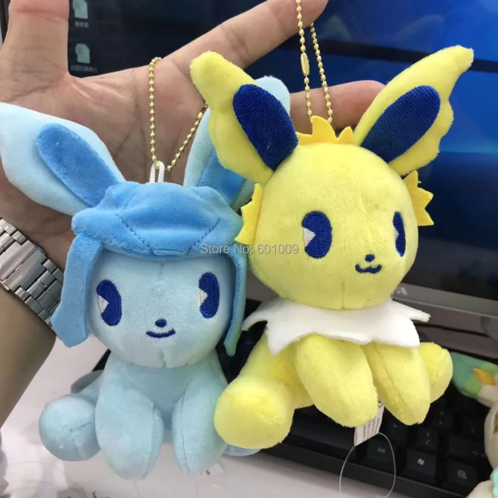 10/лот Saiko Soda Пикачу Sylveon Umbreon Flareon vaporion Jolteon Eevee Espeon Leafeon Glaceon 10 см плюшевый брелок игрушка Розничная