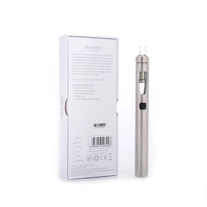 Оригинальный эго AIO с вапорайзером (AIO D16 D22 все в одном Starter Kit 2 мл Atomizer емкость для