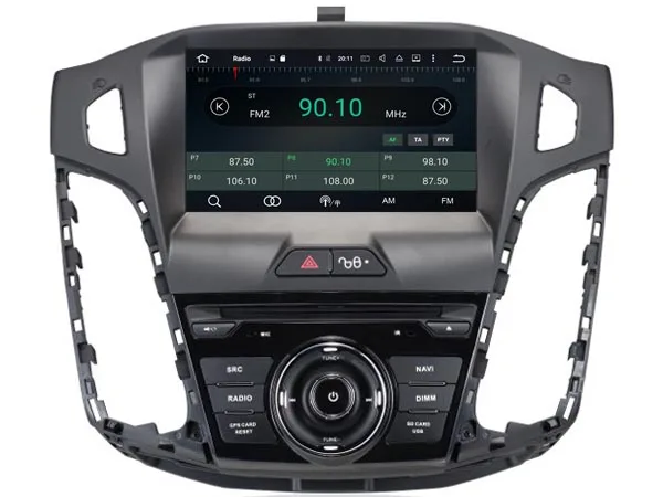 Автомобильный DVD плеер с IPS экраном 64 Гб ПЗУ 4 ОЗУ 8 ядер Android 9 0 для Ford Focus 3 2012 2014