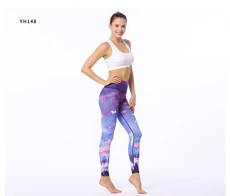 Для Женщин Йога Брюки Фитнес леггинсы Activewear тренажерный зал спорта Для женщин сжатия тренировки Высокая Талия Брюки для девочек брюки для девочек