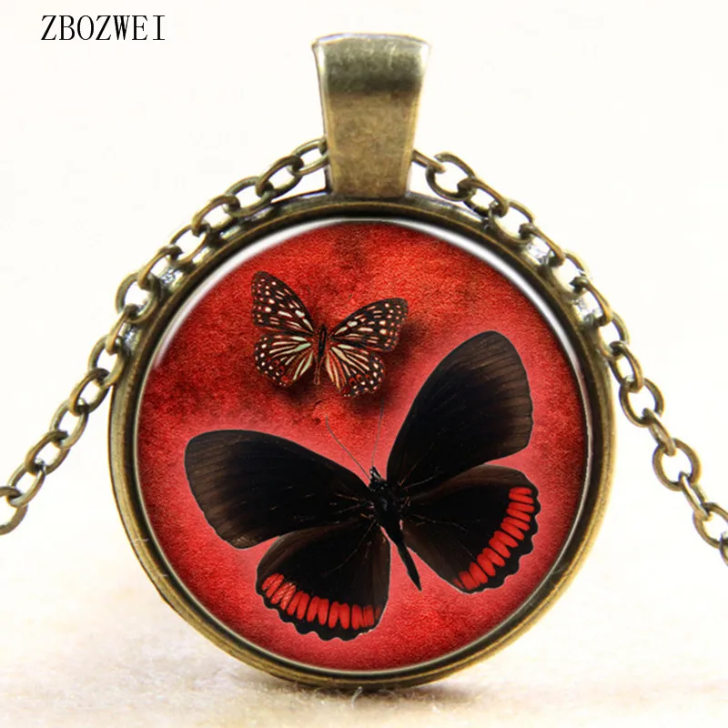 Ожерелье с подвеской в виде бабочки для мужчин и женщин популярные модели