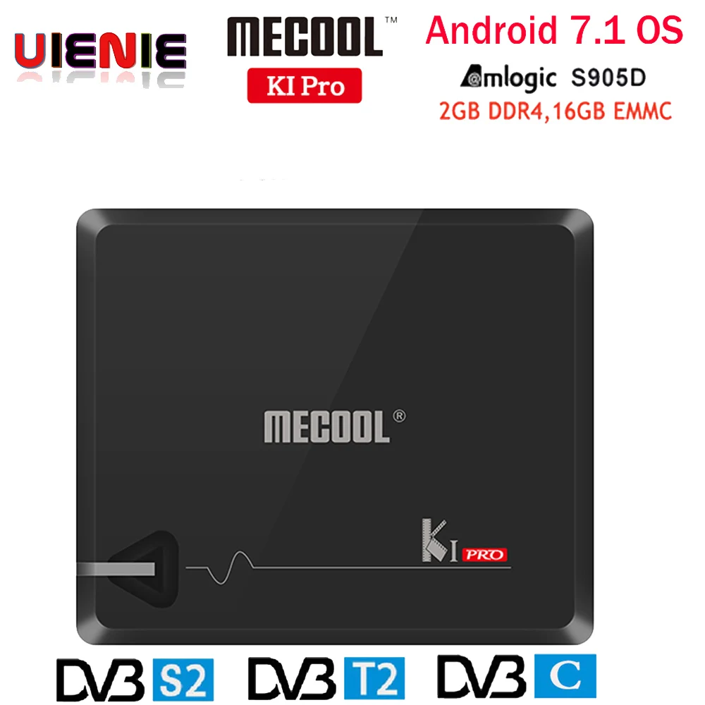 ТВ приставка MECOOL KI PRO S2+ T2 DVB Amlogic S905D Quad 2G+ 16G поддержка DVB-T2& S2/DVB-T2/DVBS2 ТВ приставка Android KIPRO