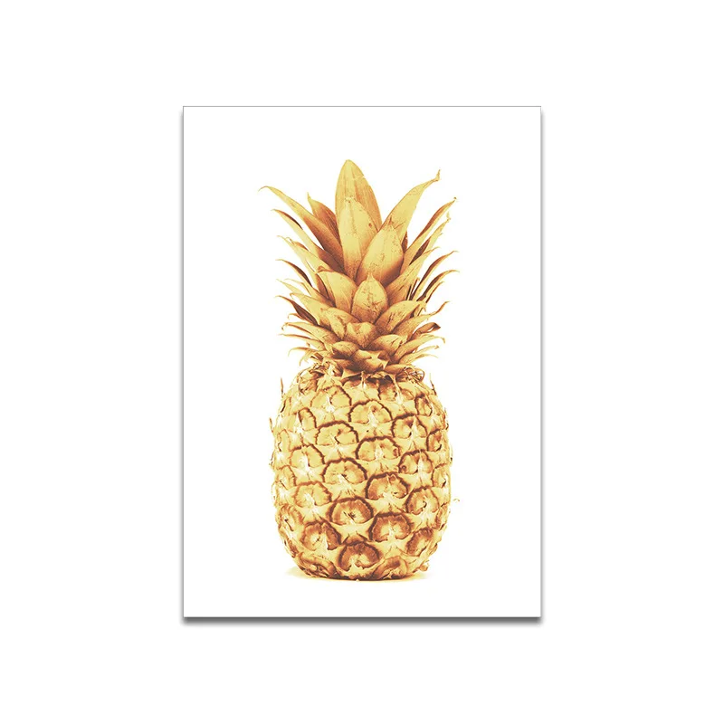 

Golden Pineapple Wall Art Canvas Posters Prints Motivational Painting Quote Marble Decorative Pictures for Living Room