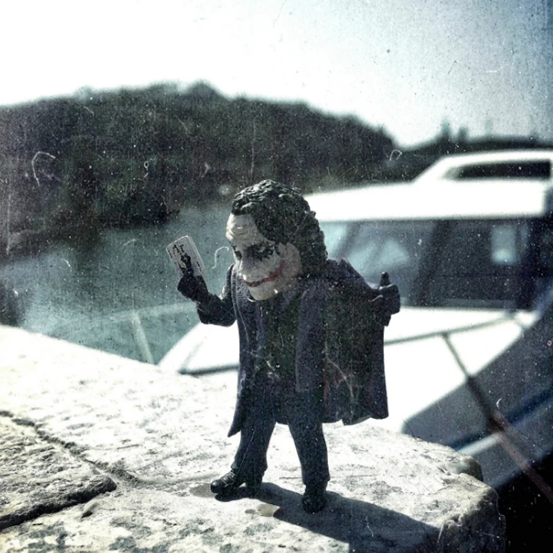 Пластиковые ПВХ Бэтмен клоун Q издание куклы модель украшения дома подлинный