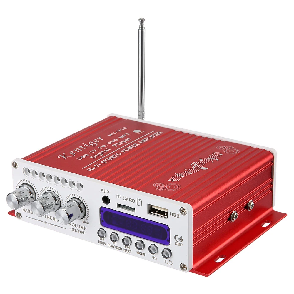 Super bass аудио Мощность Усилители домашние kentiger V10 bluetooth Hi-Fi стерео-класса AB