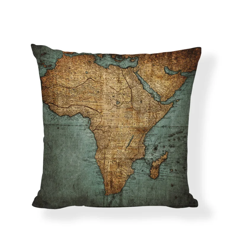 Средиземноморский навигационный наволочки с картой мира программирующие