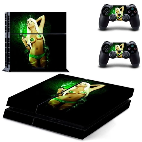 Новая наклейка для PS4 виниловая наклейка, стикер для консоли sony Playstation 4 и 2 контроллера наклейка для PS4 наклейка - Цвет: GCTM0152