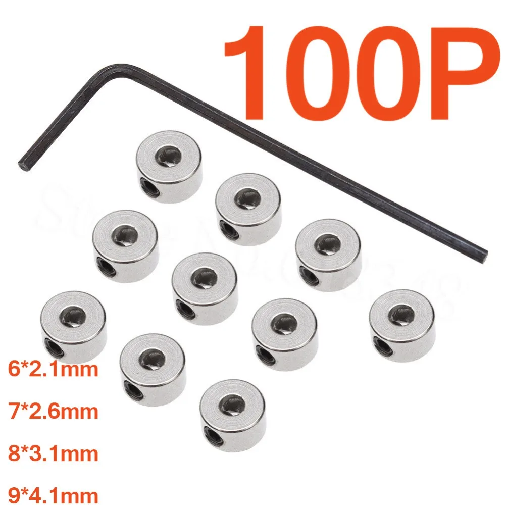 

100PCS /Lot Landing Gear Stop Set Wheel Collars 6x2.1mm 7x2.6mm 8x3.1mm 9x4.1mm RC Airplanes Parts