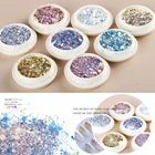 Пудра для маникюра, с блестками и градиентом