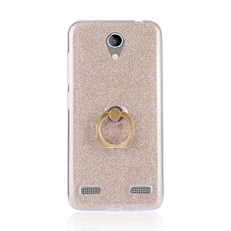 Роскошный блеск Мягкие TPU Чехлы для zte лезвие A520 случае металлическим кольцом