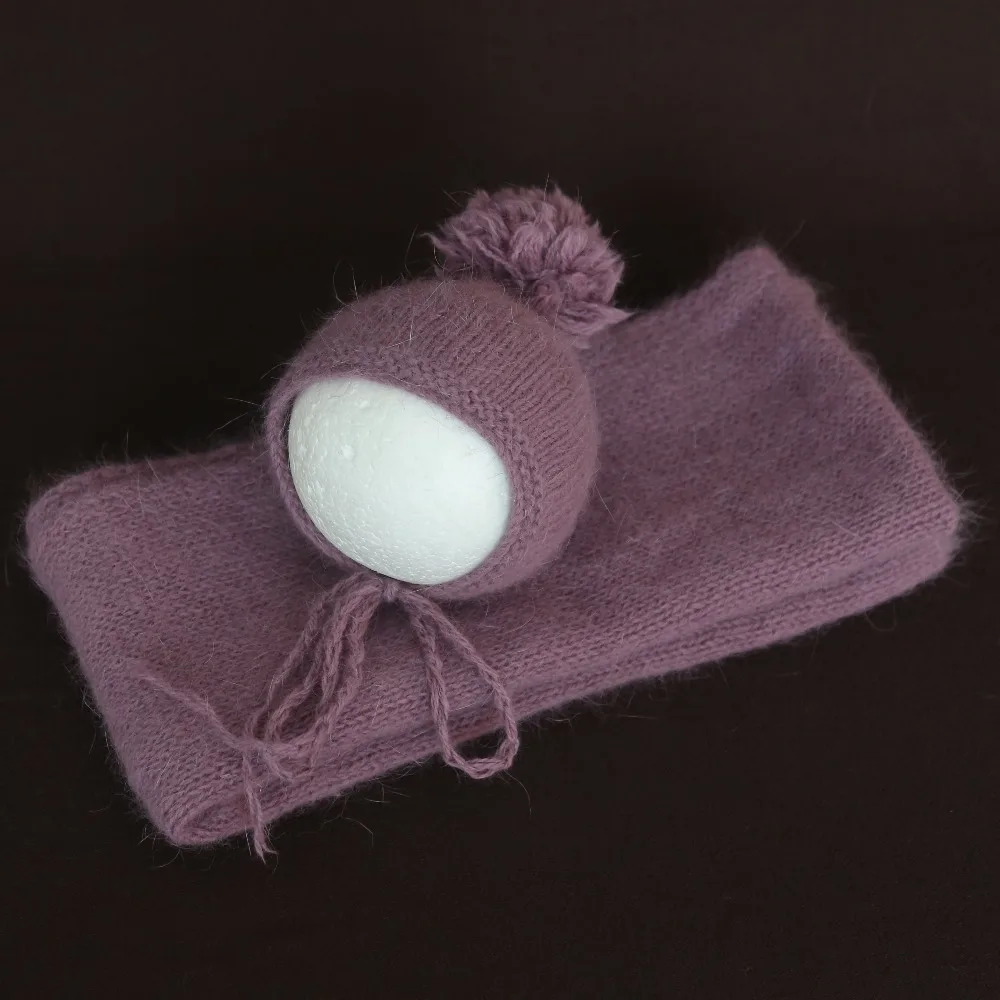 Шапка для новорожденных с начесом серый трикотажный головной убор из ангоры