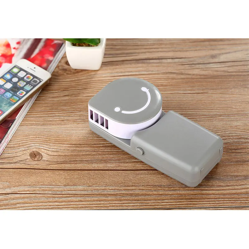 Модный Перезаряжаемый USB мини-вентилятор с изображением улыбки, бесшумный вентилятор, настольный кондиционер, беспузырьковый контроллер вентилятора Ventilador