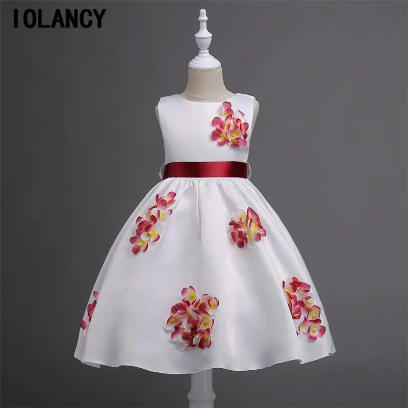 Flower Girl Dresses Appliques Kids Prom Wedding Dress Ball Gown Pageant Vestidos De Comunion for 3-16 Years GDR316 | Детская одежда и