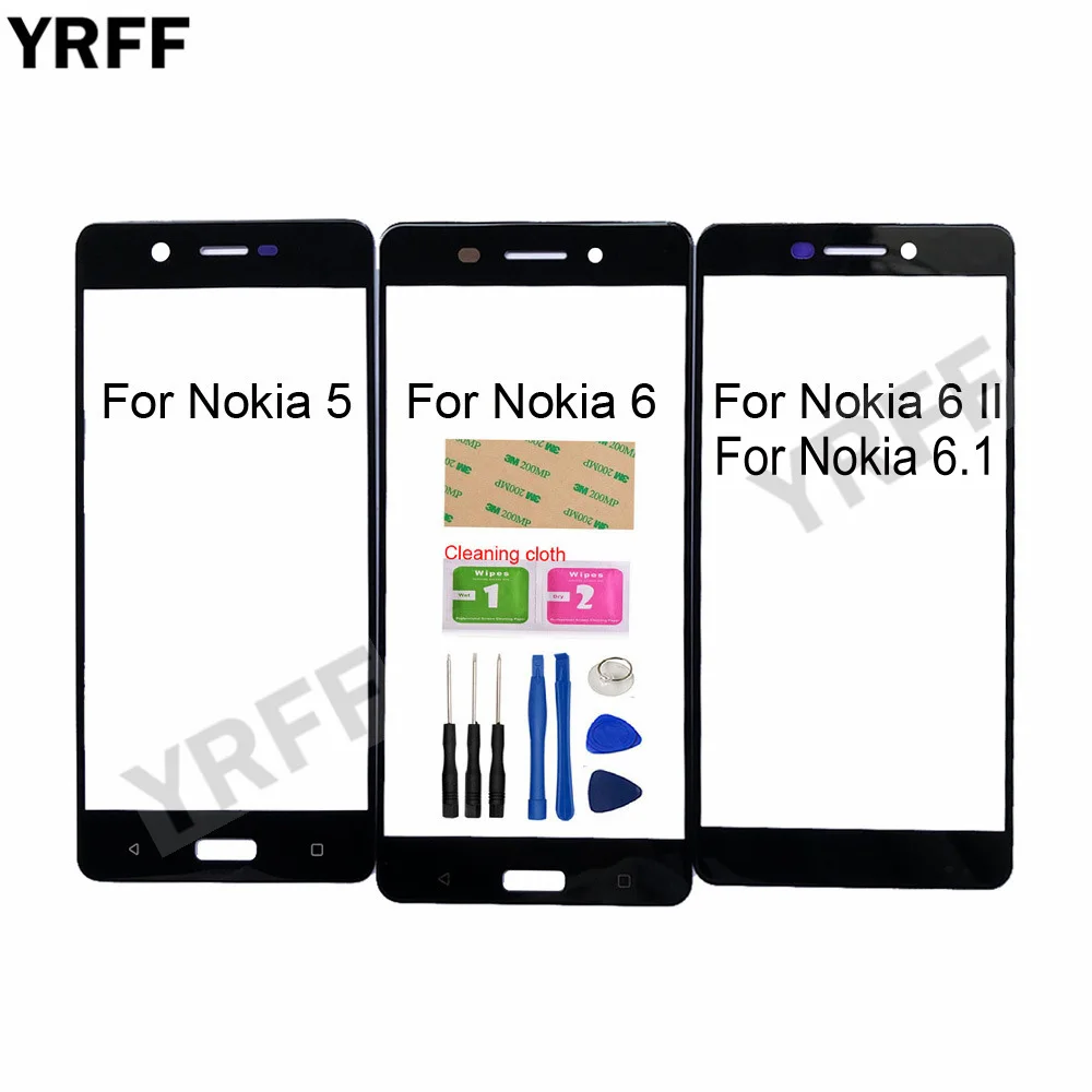 (Без мобильного сенсорного экрана) внешнее стекло для Nokia 5 6 1 II запасная Передняя