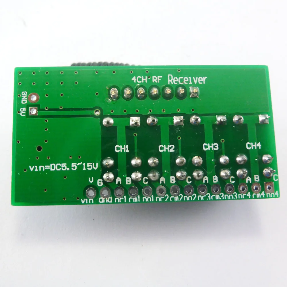 Пластиковый корпус маленький DC 5V до 12V 433 92 M 4 канальный RF беспроводной пульт