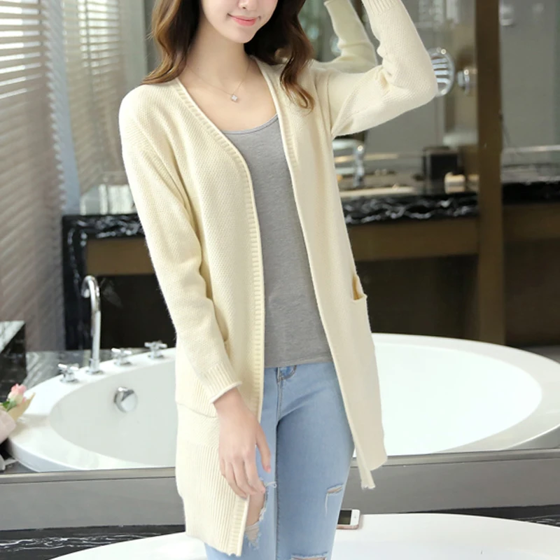 Женские кардиганы новинка 2021 Осенний кашемировый длинный кардиган свитера