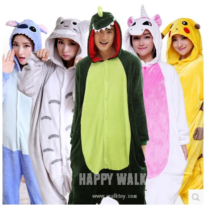 Фланелевая зимняя одежда унисекс с героями мультфильмов для взрослых Милые