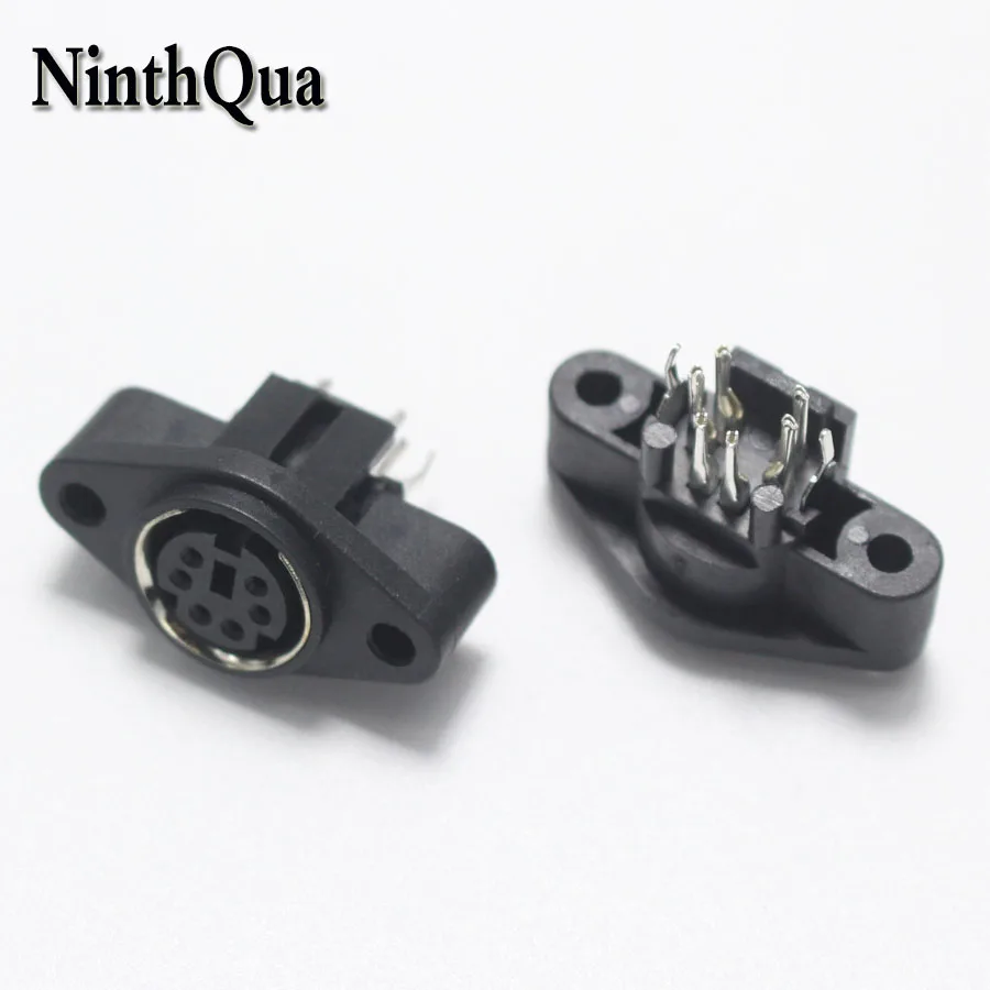 2 шт./лот MDC/S Клеммная розетка DIN Jack разъем Mini PS2 6Pin 6P с фиксированным отверстием Мышь Клавиатура