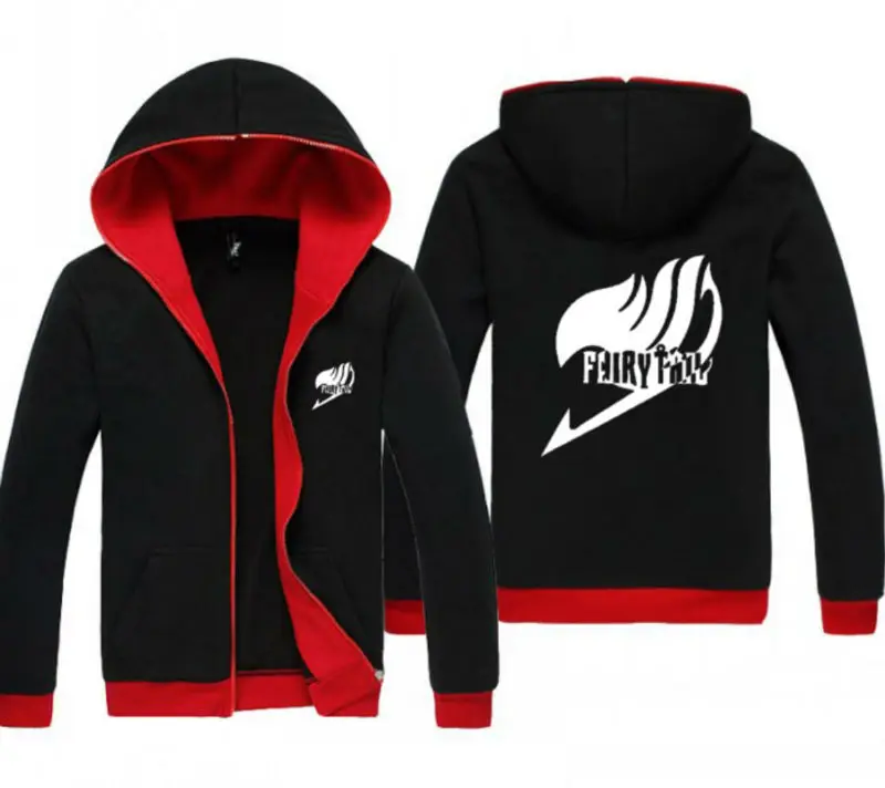 Новинка одежда красного и черного цвета с логотипом аниме Сказочный хвост