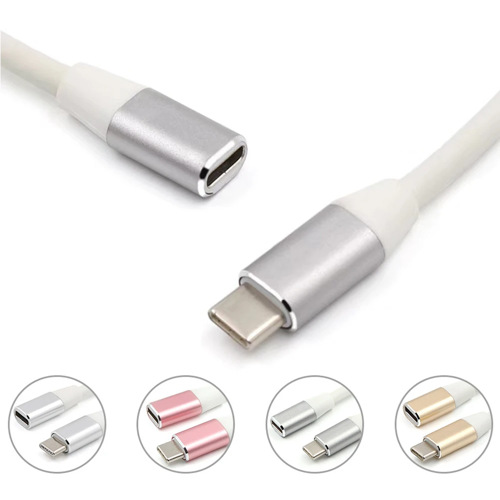 ПВХ мужчин и женщин шнур Тип C USB 3,1 мужчин и женщин удлинитель Кабель для передачи данных провод расширение разъем