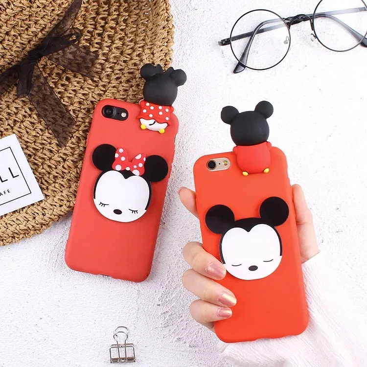 3D Dolls Mickey Minnie Cases For Samsung A510 A710 Phone A520 A720 Back Cover A5 2018 A7 Capa |