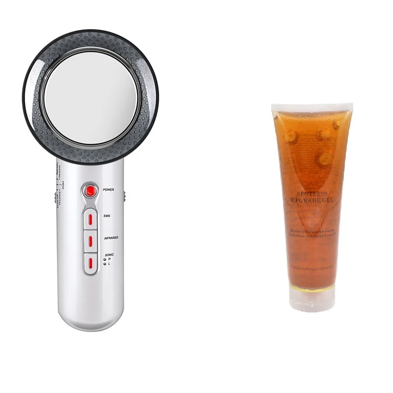 1 Gel 1 Massager EMS Тринити волоконный инструмент бытовой красный свет Ион импорт инструмент ультразвук формирующий массаж инструмент и гель - Цвет: 1 Gel 1 Massager