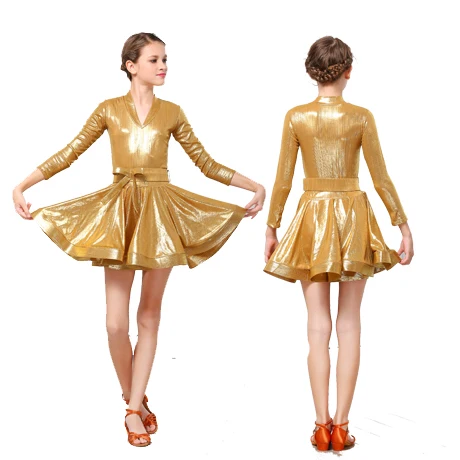 Children Latin Dancing Dress Dance Skirt Kids Rumba Samba Wear Female Dresses D-0697 | Тематическая одежда и униформа
