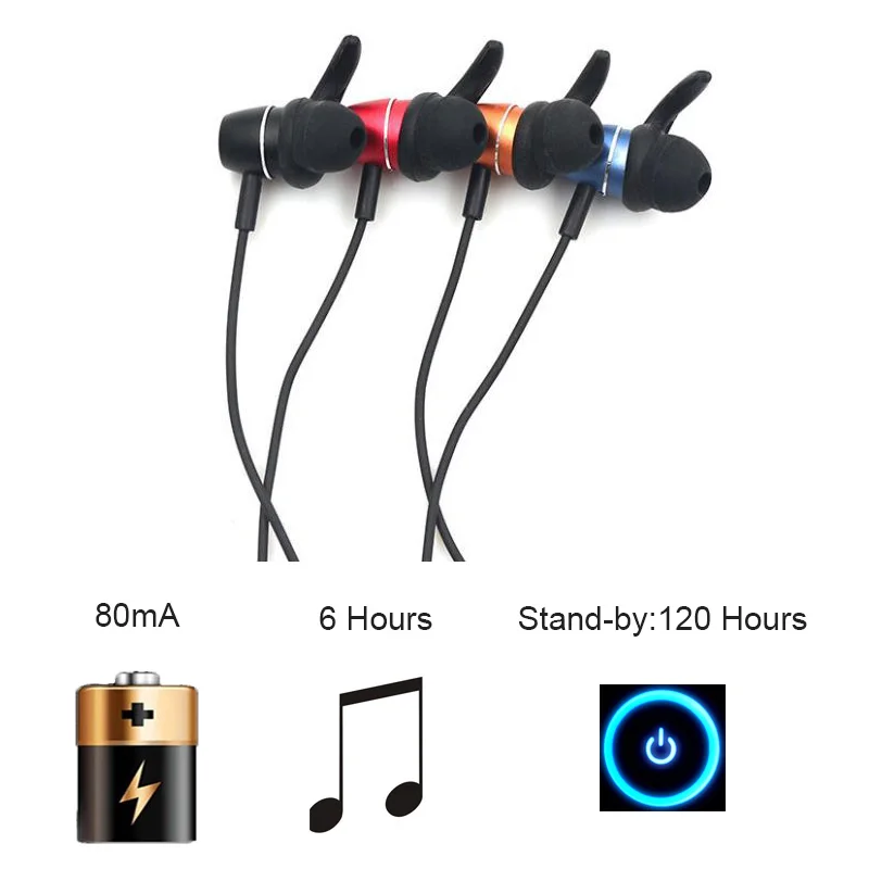 Bluetooth Беспроводные наушники с микрофоном TF sd карты спортивные гарнитура бас