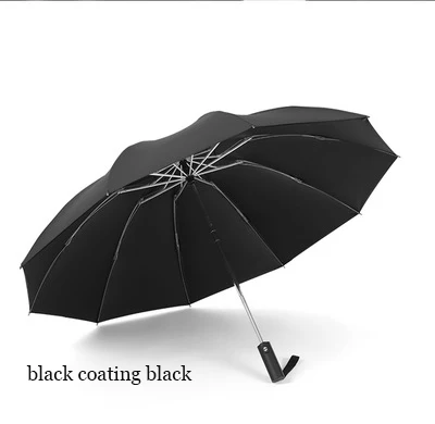 black A style 10 K ветронепроницаемый двухсторонний зонт для мужчин Авто бизнес автомобильный зонт Анти-УФ Женский складной зонт для дождя и солнца автоматический солнцезащитный мужской Paraguas - Цвет: black A style