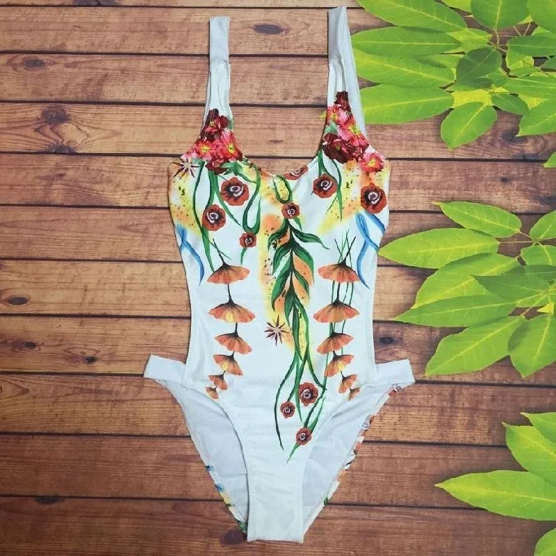 2018 новый сексуальный купальник с принтом Обнаженная спина купальные костюмы