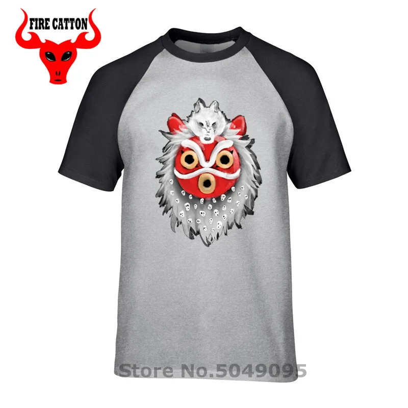 Футболки Wolf Princess костюм из органического хлопка аниме футболка принцессы mononoke
