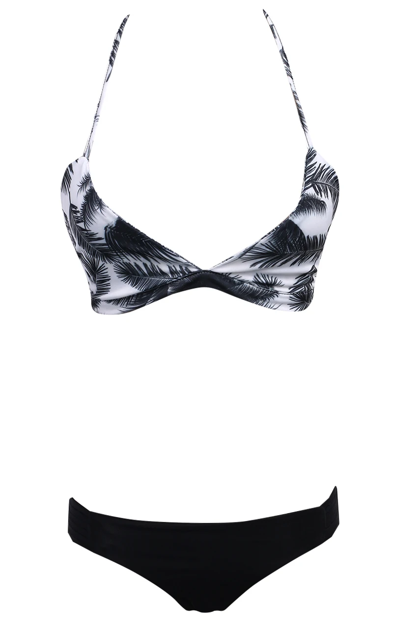 Женский купальник с чашками пуш-ап цветочным принтом | Спорт и развлечения