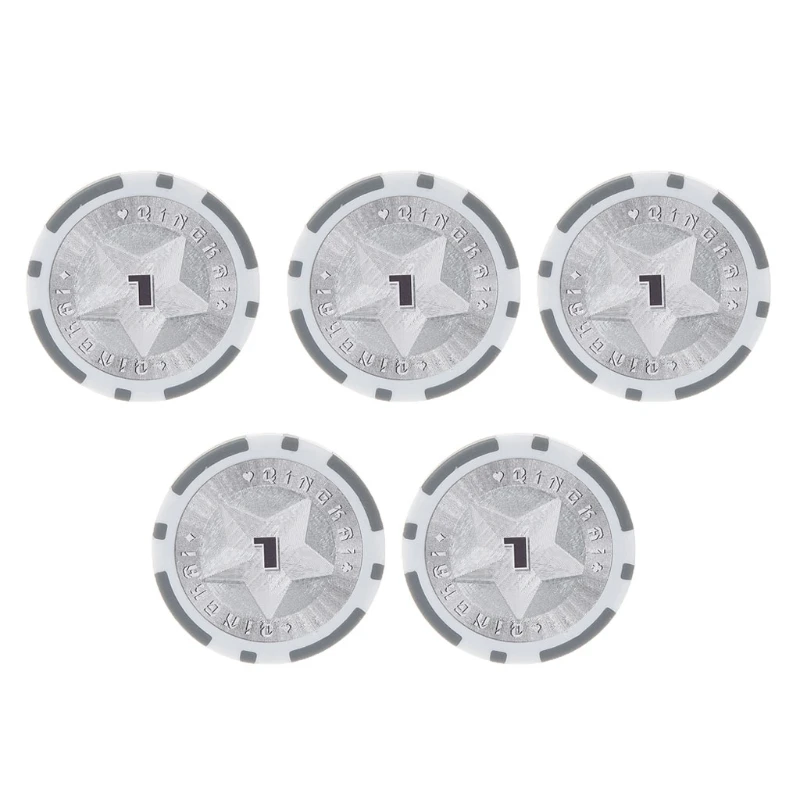 5 шт. фишки для покера монеты Техасский Холдем азартных игр глины карты