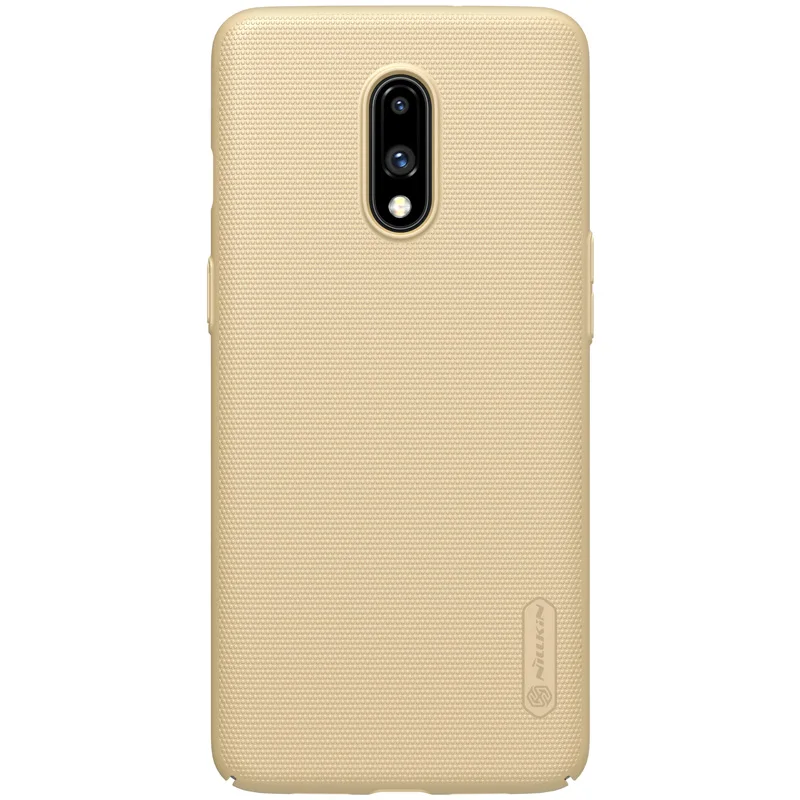 Золотой Чехол для Oneplus 7, Nillkin, суперматовый щит, Ультратонкий Жесткий 1+ 7, тонкий защитный чехол для телефона, чехол для Oneplus 7, Nilkin - Цвет: Золотой