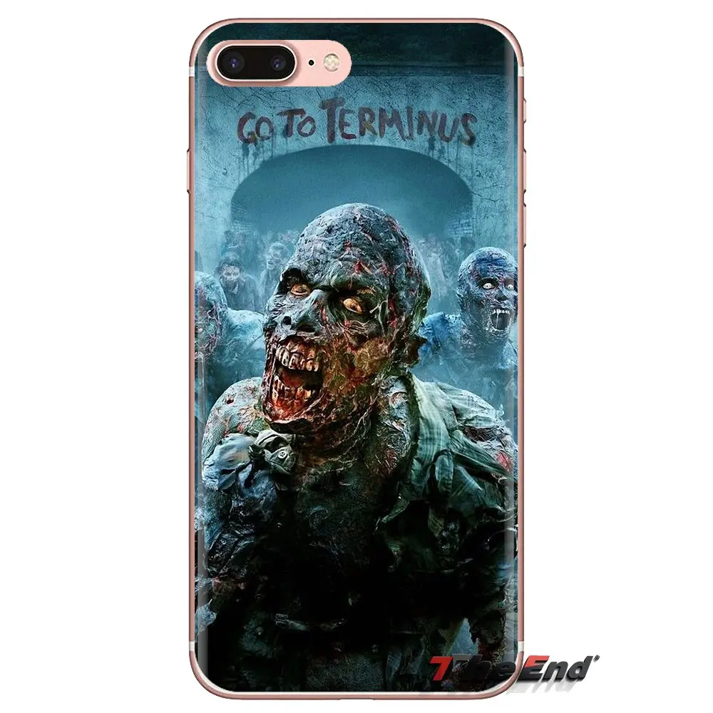 Прозрачный чехол из ТПУ для Sony Xperia Z Z1 Z2 Z3 Z5 compact M2 M4 M5 C4 E3 T3 XA Huawei Mate 7 8 Y3II The Walking Dead game