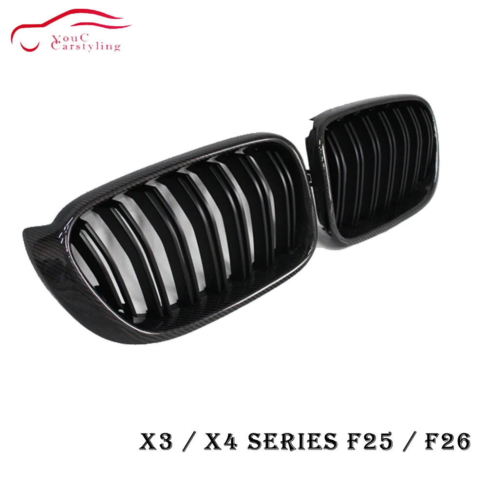 Гоночная решетка из углеродного волокна Передние решетки для BMW X3 F25 Facelift &amp X4 F26