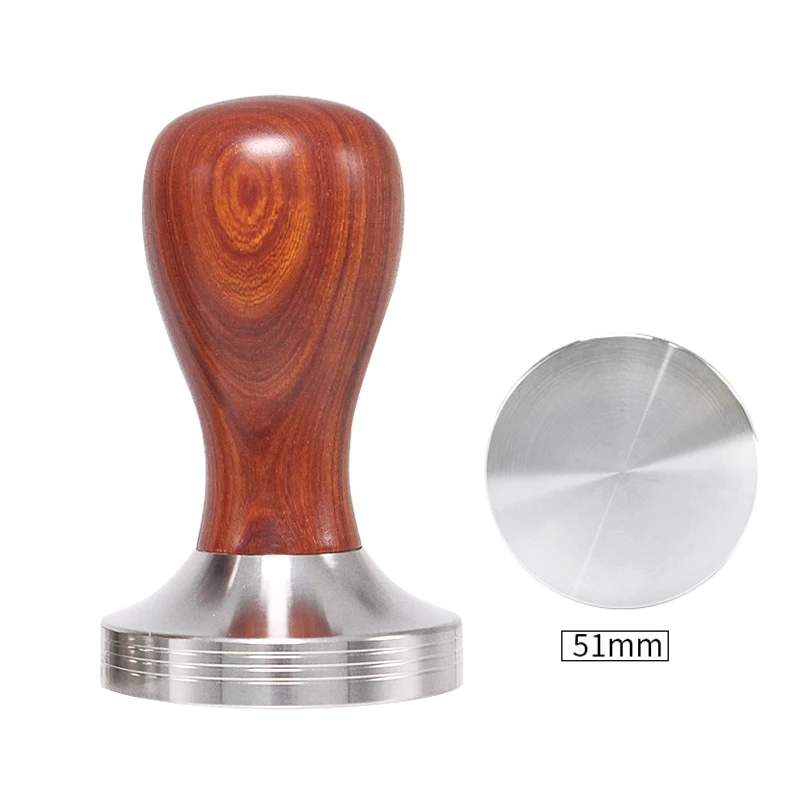 B - Flat Base 51mm Откалиброванный трамбовщик давления 49/51/58 мм для кофе и эспрессо, нержавеющая сталь - Color: B - Flat Base 51mm