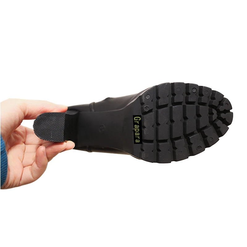 

New Warm Women Boots Pu Leather Lace Up Motorcycle Boots Shoes Woman Botas Mujer Solid Black Super High Heel Ankle Boots Grapara