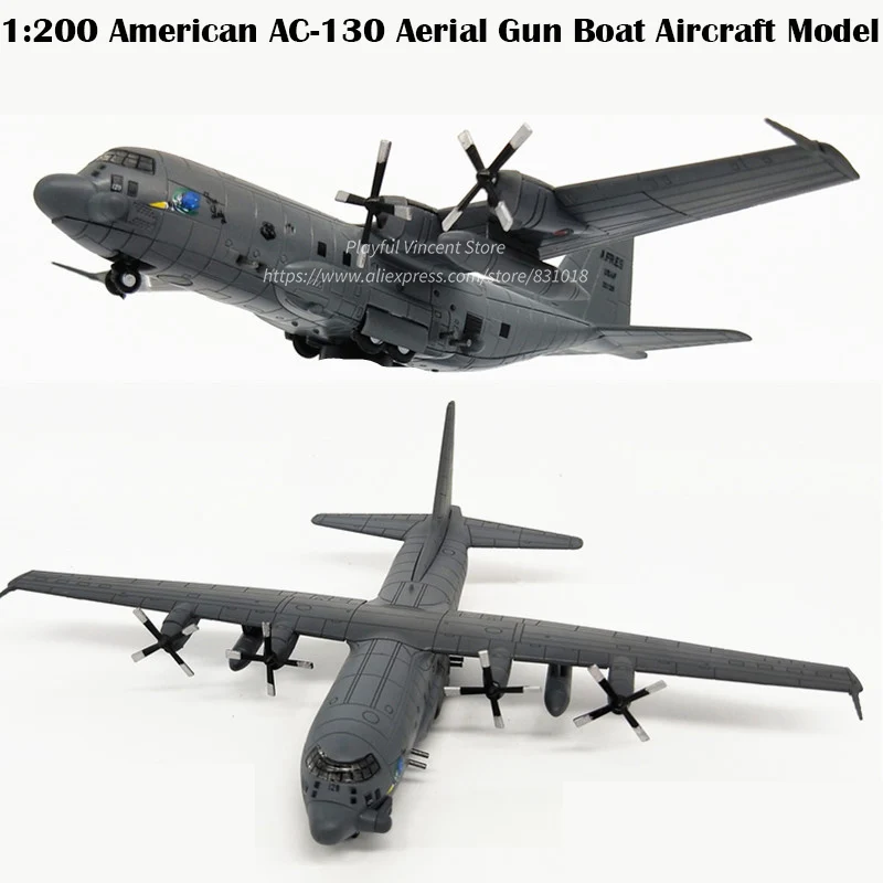 Редкие Специальное предложение 1:200 Американский AC130 Воздушный пистолет лодка транспортный самолет военная модель из сплава коллекция