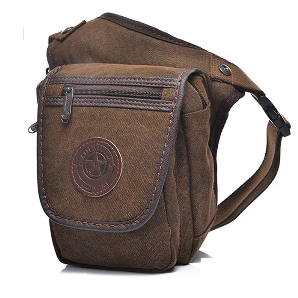 Norbinus Ретро холщовая мотоциклетная сумка на талию поясная плечо пояс для хип хоп