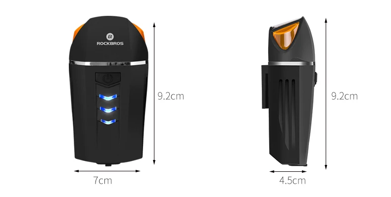 ROCKBROS велосипедный передний светильник 350LM USB Перезаряжаемый светодиодный светильник для велосипеда беспроводные поворотники для велосипеда Лампа для велоспорта 120db