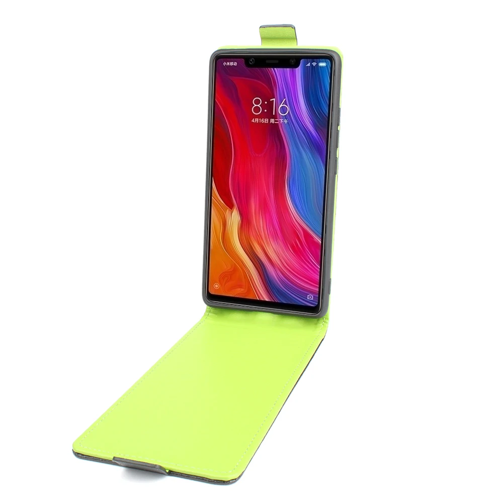 Контрастный Вертикальный флип pu кожаный костюм для Xiaomi Mi 8 SE стильный