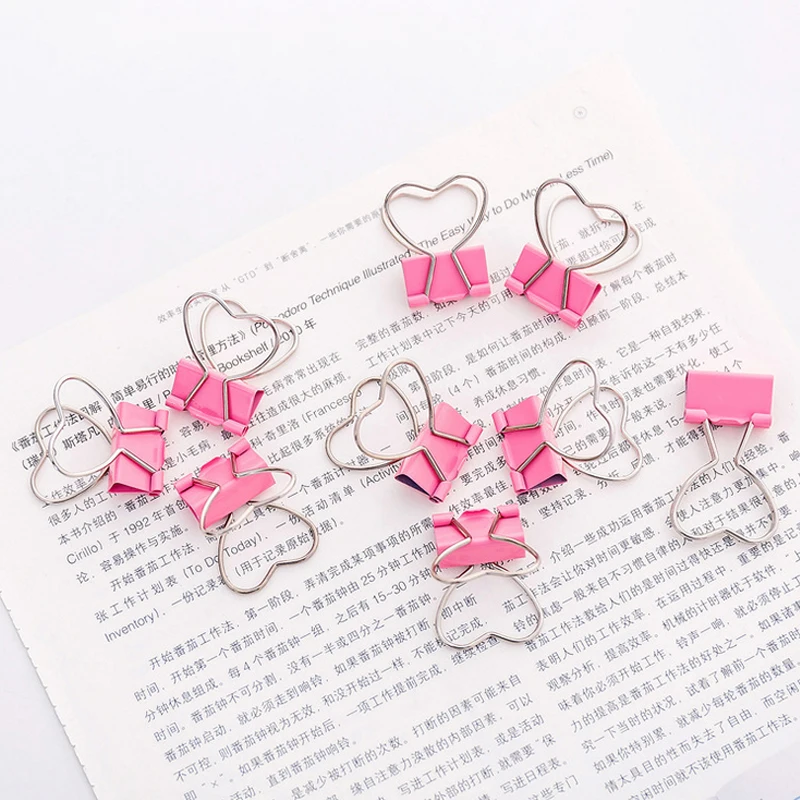 5 шт./лот розовый любовь студенческие зажимы файл клип Организатор papelaria kawaii