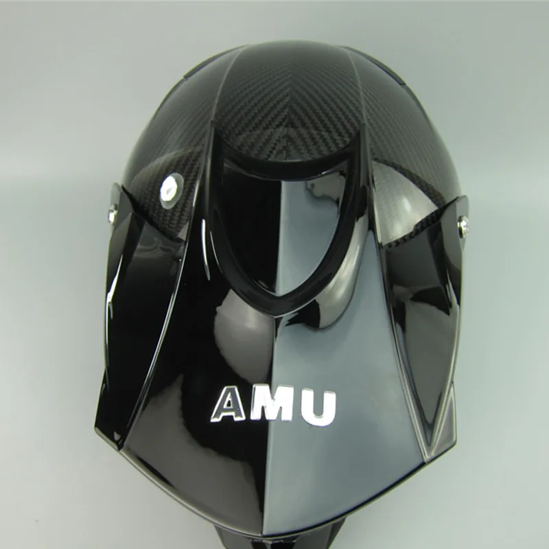 Аутентичный мотоциклетный шлем Аму для внедорожника из углеродного волокна