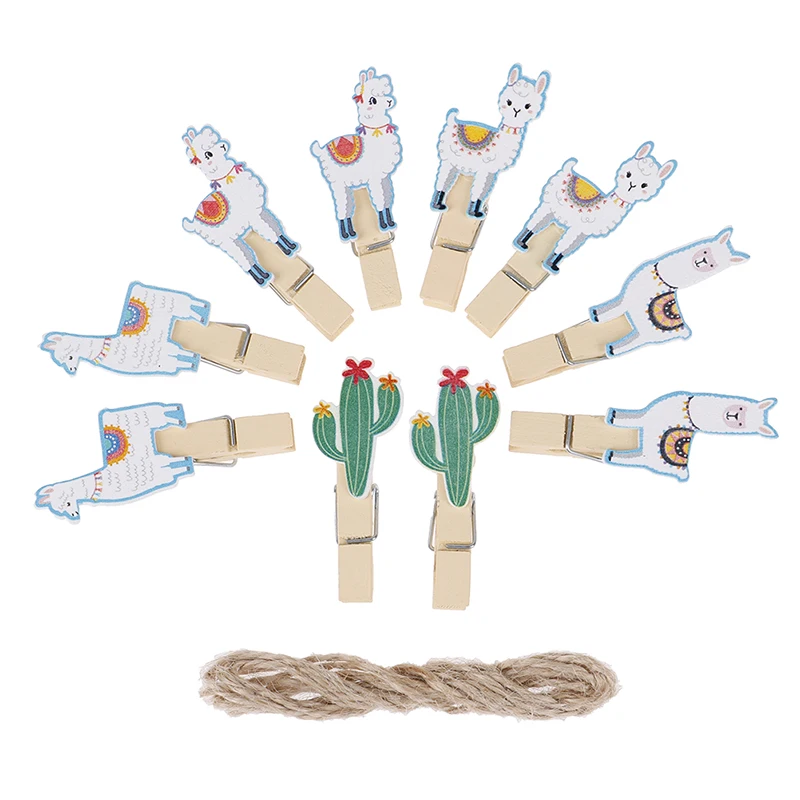 10 шт. деревянные зажимы С КАКТУСОМ и альпакой|Украшения своими руками для