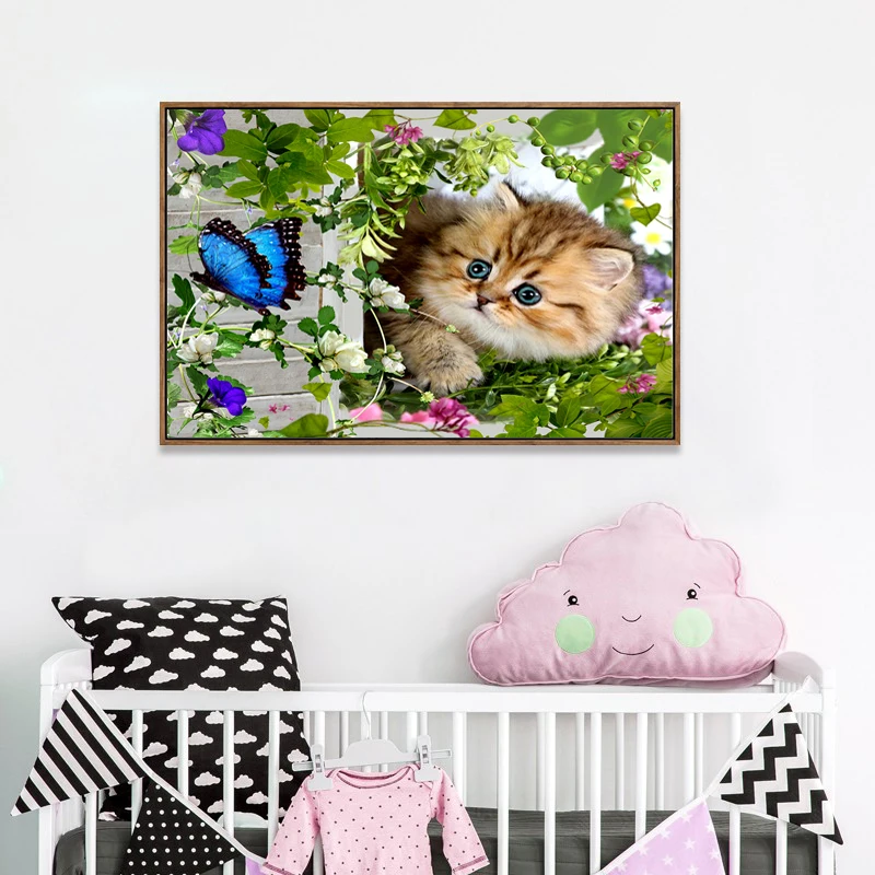 DIY 5D Diamonds Painting Cat Animal Square Full Diamond Embroidery Cross Stitch Kits Mosaic Home decor Bead Picture | Дом и сад