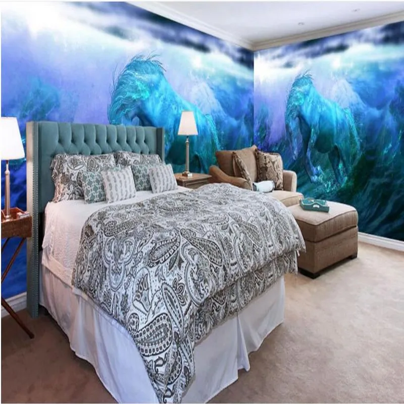 Wellyu пользовательский большой фрекс 3D шокированный океан вышел из лошади супер