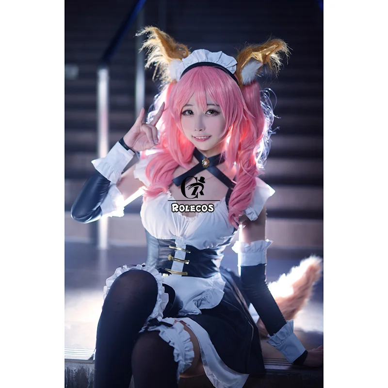 ROLECOS японский Fate/EXTELLA Tamamo no Mae карнавальный костюм горничной полный комплект