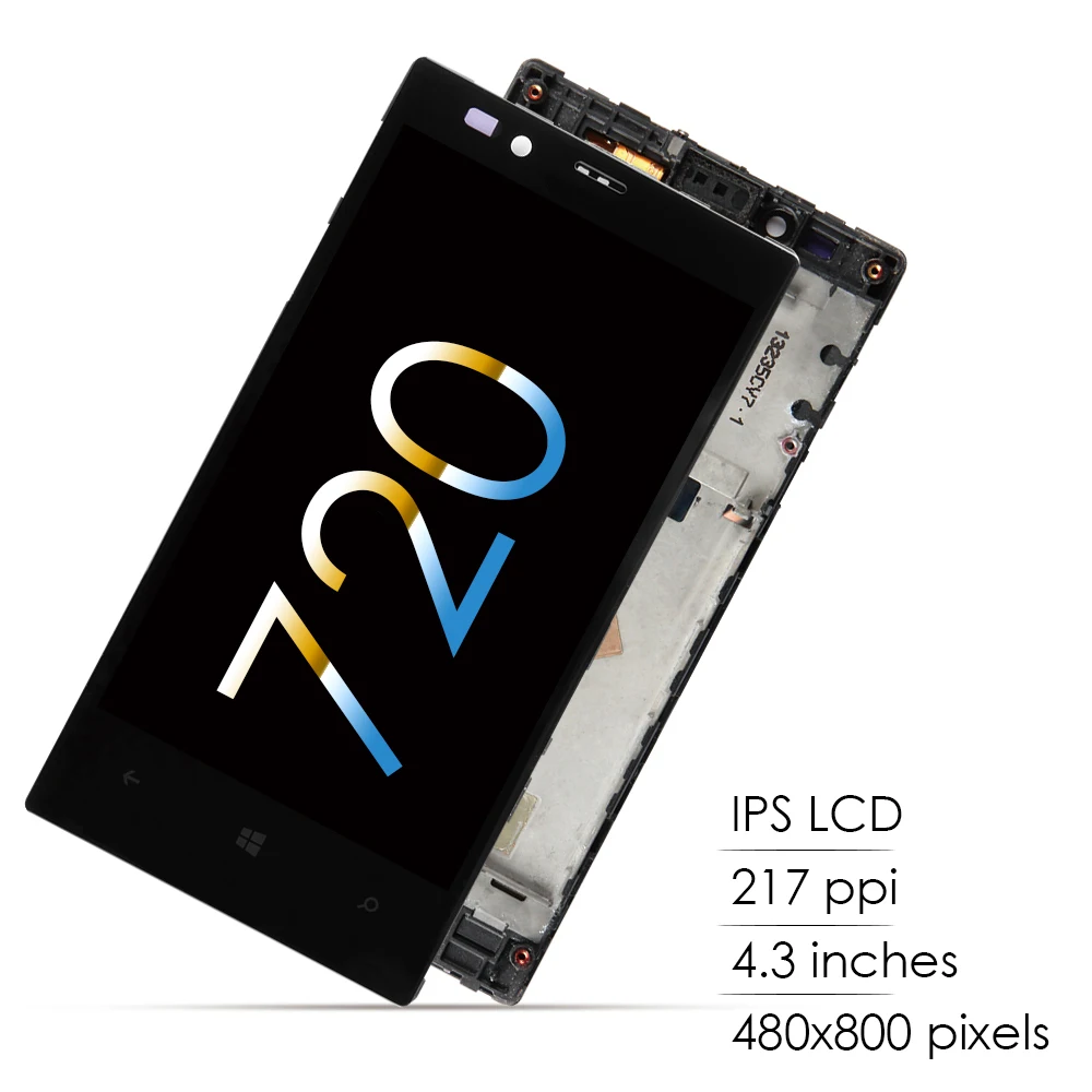 ЖК экран Sinbeda для NOKIA Lumia 720 IPS дисплей 4 3 дюйма сенсорный с дигитайзером в сборе N720